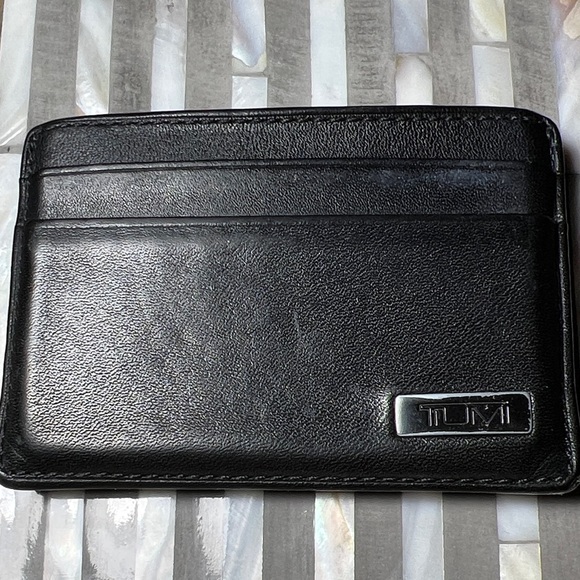 🎩Tumi Classic Black Leather Card Holder - Picture 12 of 15